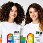 Brad Mondo Product Showcase**

A brightly lit studio shot showcasing Brad Mondo's "Super Rainbow" shampoo and conditioner bottles. The background is a clean, minimalist white. Focus is on the vibrant colors of the product packaging. A diverse array of hair textures (curly, straight, wavy) are subtly depicted in the background as illustrations. Safe for work, appropriate content, fully clothed models (implied through hair textures), professional product photography, perfect anatomy (implied), natural proportions (implied), family-friendly.

**
